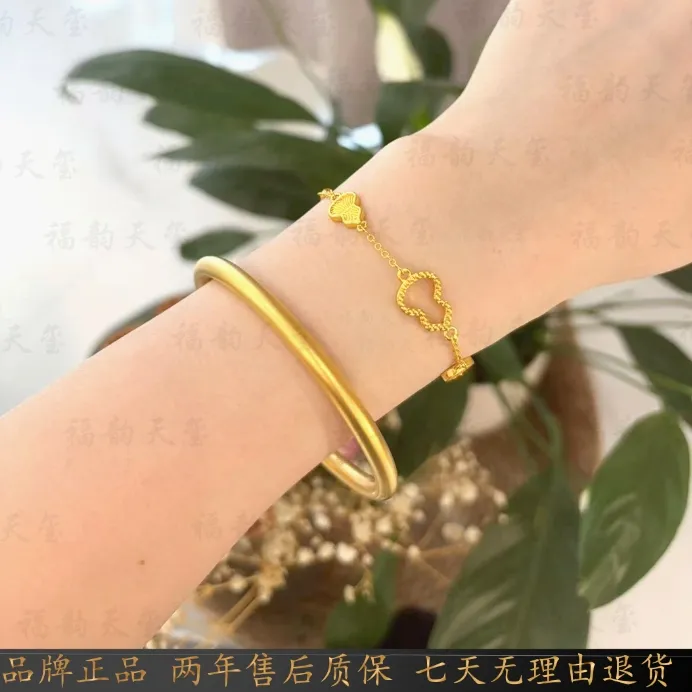 镭射大小葫芦手链轻奢时尚气质金色精美百搭高级感女