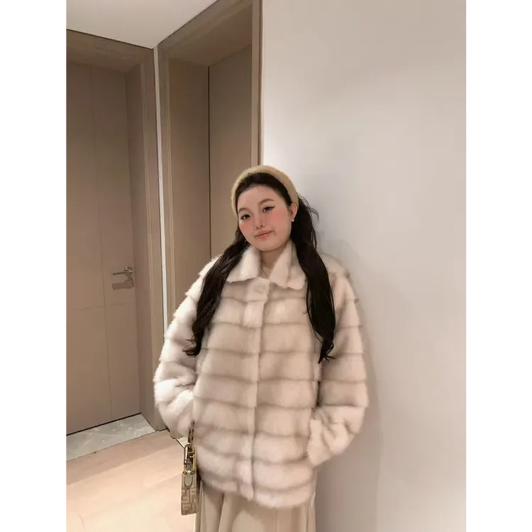 安安专享 6205排骨瘦瘦草外套 定制款 贵气微胖显瘦草草外套