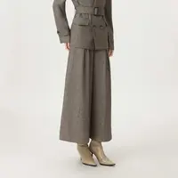 【商场同款】2025秋季新款气质时尚休闲纯色高腰显瘦阔腿裤女110023