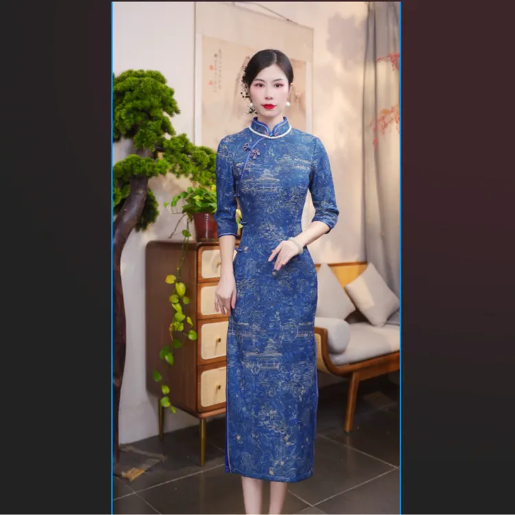 佳柠  2025新款改良旗袍气质日常优雅经典修身