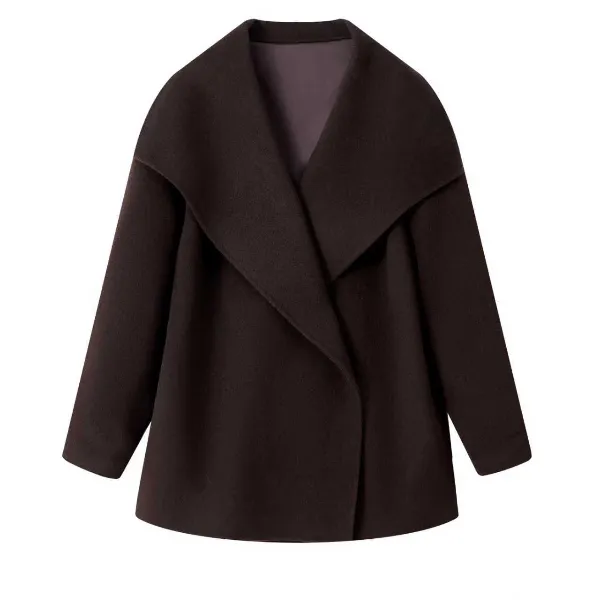 慵懒随性冬季静奢风中长款浴袍款大衣女款爆款2025新款