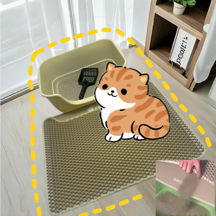 双层凹款双层防水猫砂垫防滑猫咪凉席猫凉席狗凉席源头厂家