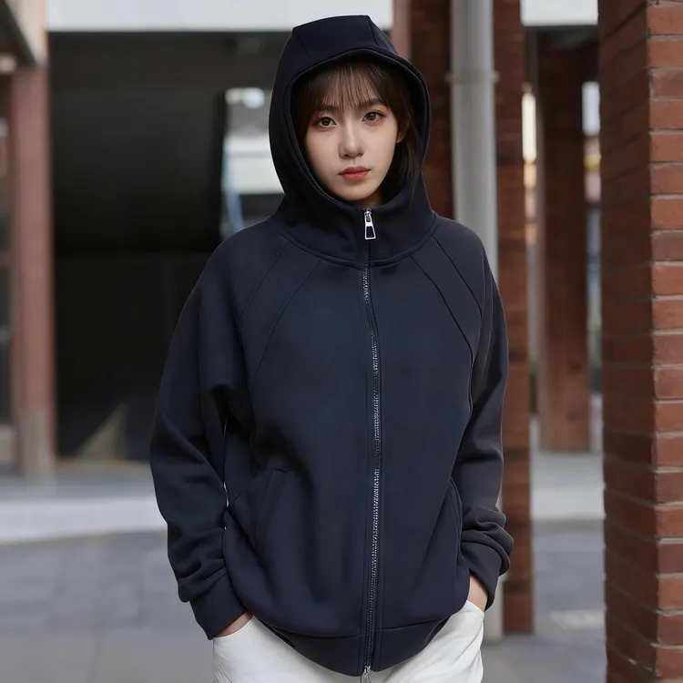 双面糯米绒升级外套户外休闲连帽秋季冬季宽松男女情侣装大码