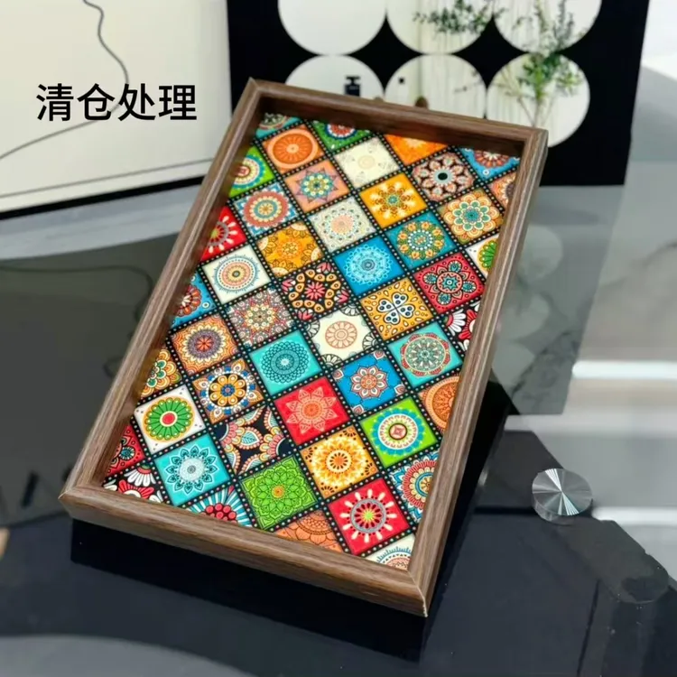 首饰袋 波西米亚风创意置物托盘用于玄关客厅收纳珠宝首饰零食