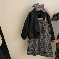 【安安家】女童韩版秋季2025百搭时尚潮流新款纯色皮衣外套Z-KXE037