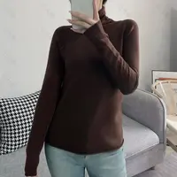 纪凡姬/3388/高货百搭堆堆领女士长袖绵羊毛衫巨软糯