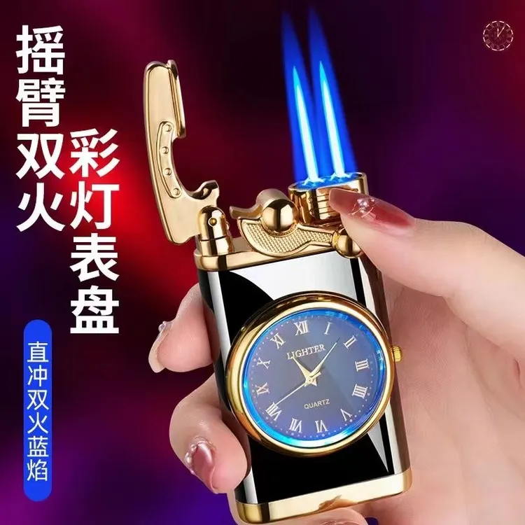 表盘金属充气防风打火机送磨砂男友合金便捷火力稀奇古怪打火机