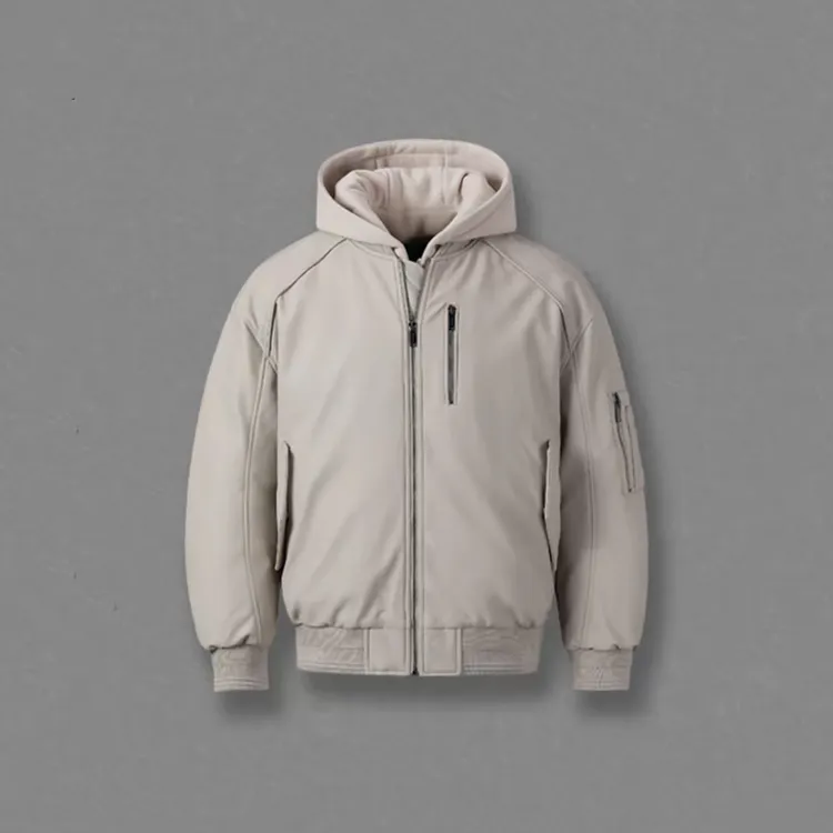 ZPAG冬季美式新国标90白鸭绒皮衣立领羽绒服假两件可拆卸