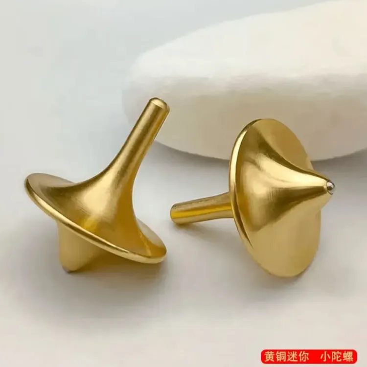 黄铜陀螺盗梦空间转转解压手捻陀螺无阻力手指陀螺创意趣味小玩具