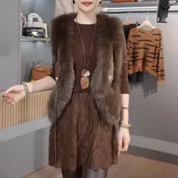 【冬日英伦】年年2025新款秋冬季链接纯色气质百搭优雅时尚毛马甲