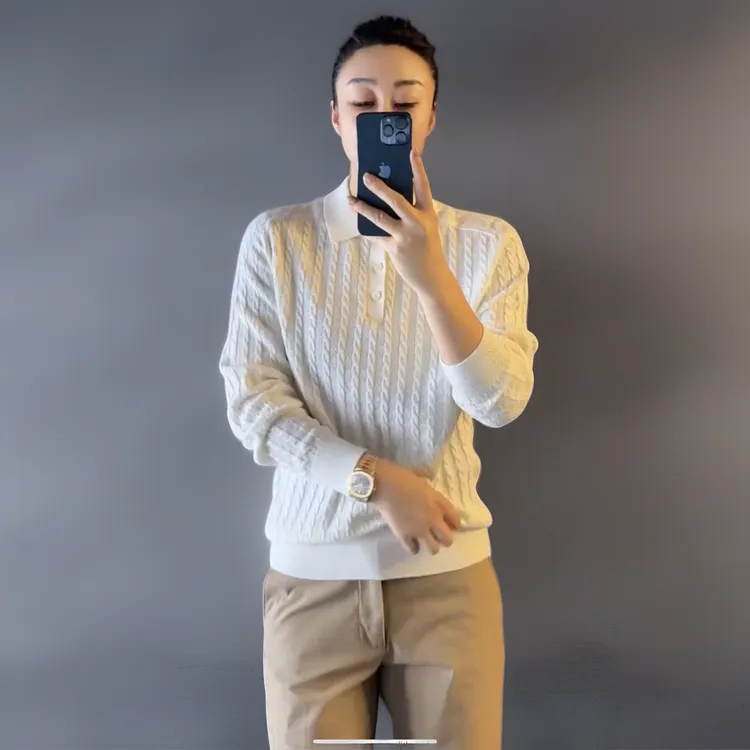 欧货轻奢POLO衫长袖秋冬新品商务休闲上衣保暖气质针织衫毛衣男士