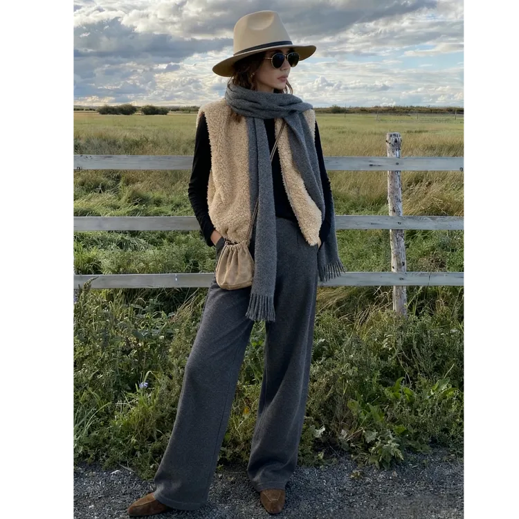 灰色休闲裤穿搭秋季直筒阔腿裤秋冬裤子推荐老钱西装裤羊毛裤西裤