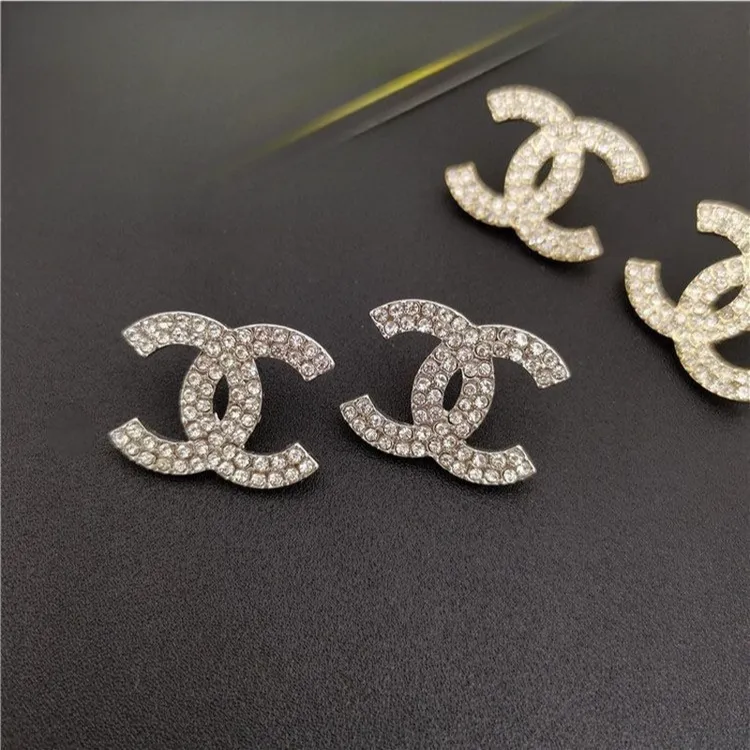 925银耳饰 925银针耳钉新款时尚字母耳环轻奢小香风高级气质耳