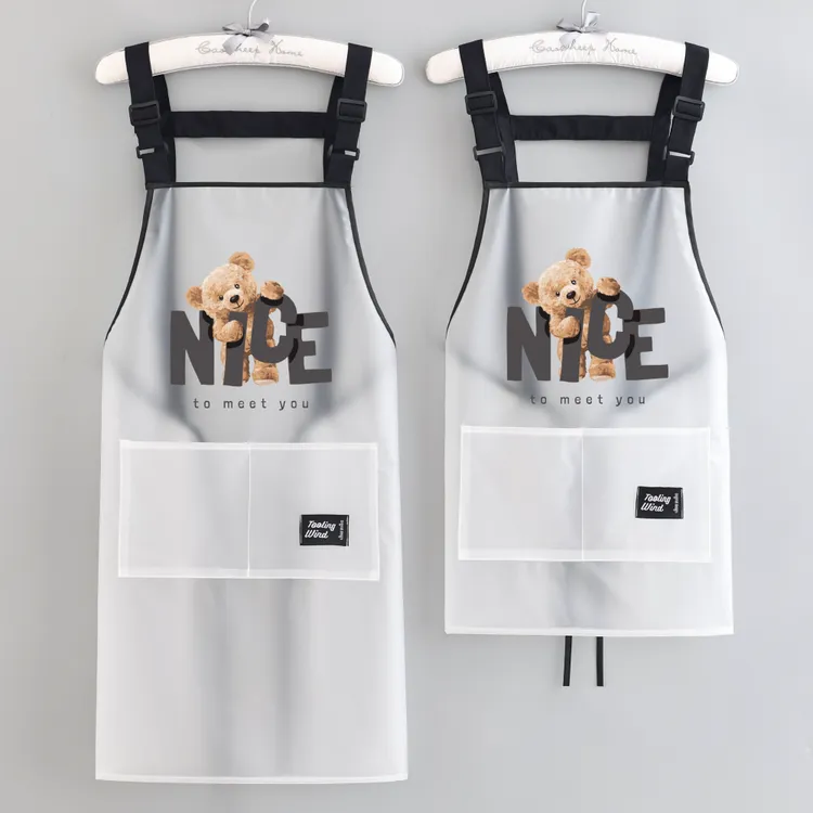 围腰TPU围裙耐污防水罩衣家用厨房做饭工作服可定制logo水产专用