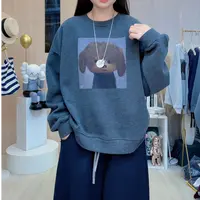 2025新款宽松上衣慵懒风创意宽松上衣印花圆领卫衣女B187