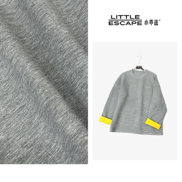 小乖逃三色！藏蓝浅灰卫衣燕麦圆领黄色袖简约秋冬百搭款S25716