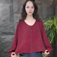 JJ针织圆领套头款薄款长袖毛针织衫气质复古休闲时尚