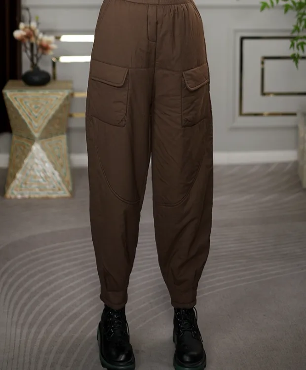 【焱森】冬季新款时尚加棉加厚休闲百搭棉裤