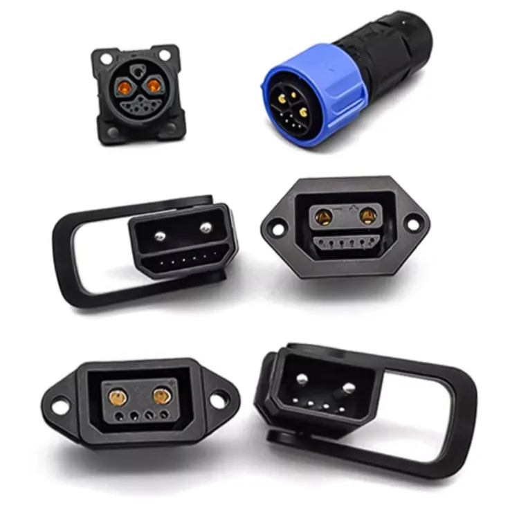 适用于新能源插头2+6 2+4 M23 M25 2+1+5公母对接连接器锂电池