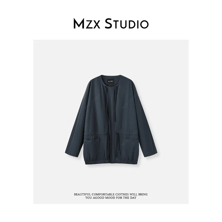 MZX 秋季纯棉抽绳百搭长袖外套 WT9171-C