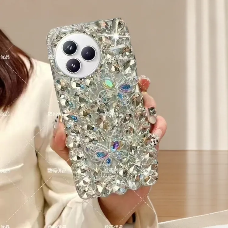 适用红米k80手机壳k80pro新款女24117RK2CC全包防摔套高级感蝴蝶