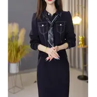 【定制套装】C608上衣配半身裙优雅气质时尚减龄休闲显瘦收腰早秋