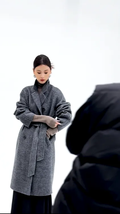 牦牛绒经典101801此生必入系加厚款高品质双面大衣羊毛外套牛角扣