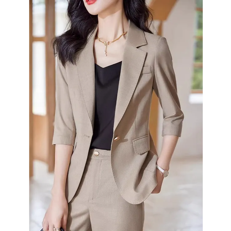 西装套装女2025新款夏季薄款正装小个子西服外套春经理职业工作服