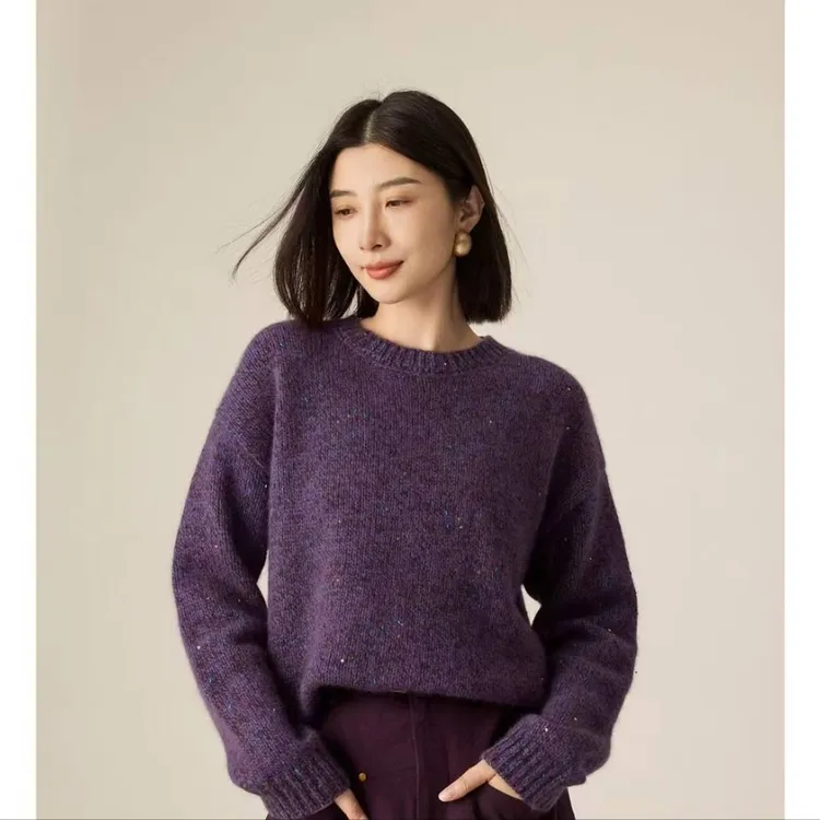 S·Y·C【特种神纱】重磅珠片加厚宽松百搭柔雾感女打底衫