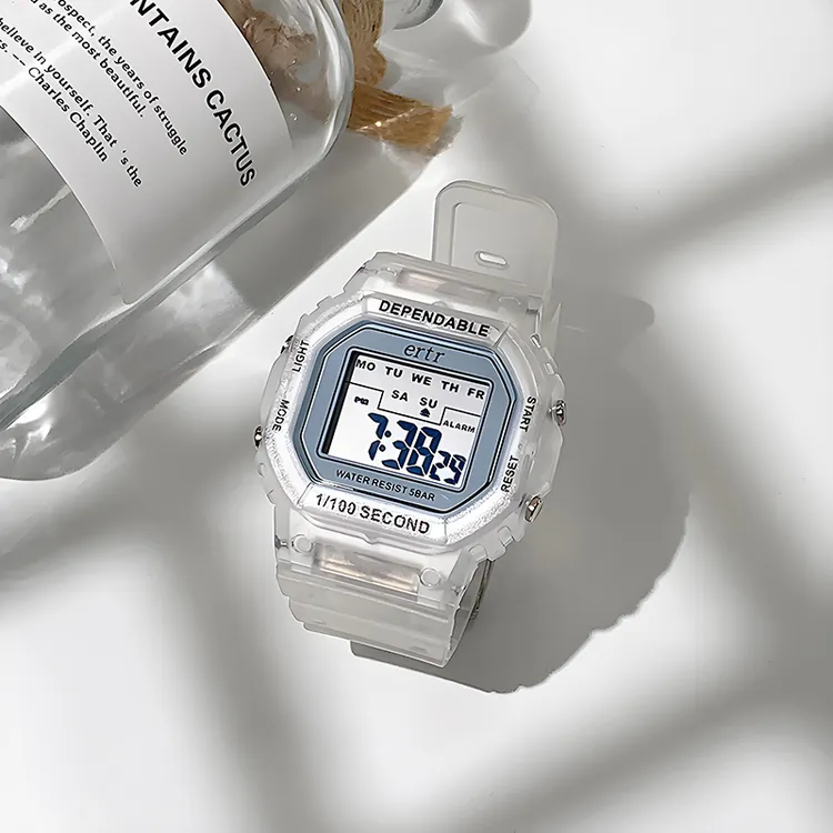 电子手表女款初高中女生2025年新款初中学生儿童女孩方形防水闹钟