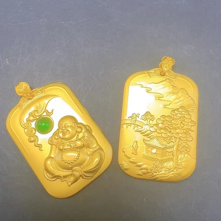 大肚佛赤脚大仙方盘项链