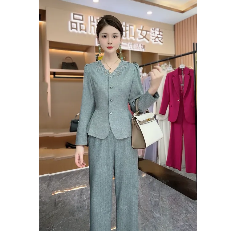 〈纪朵研〉1393洋气西装时尚套装气质休闲风轻职风休闲春季两件套