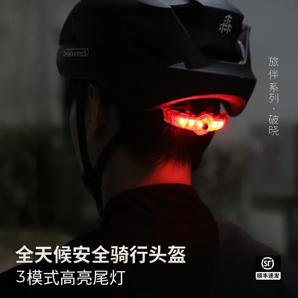 Senved自行车公路车骑行户外运动日夜两用一体成型时尚超轻尾灯