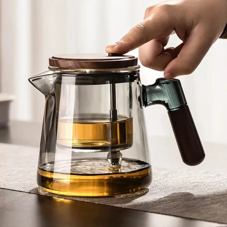 飘逸杯泡茶壶一键茶水分离办公室家用泡茶神器飘逸玻璃茶壶茶具器