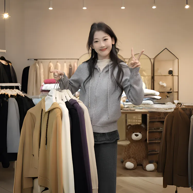 【闵笑一】未闻果糖 25早秋新款百搭显瘦上衣潮牌女装针织开衫外套