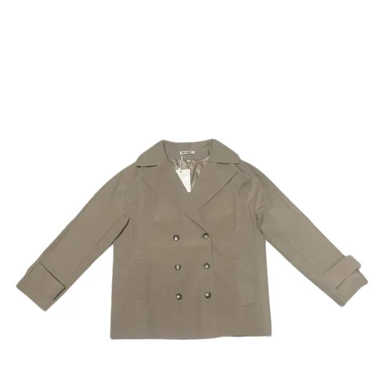 【小小101私人订制】春季独特时尚英伦风双排扣外套时尚短款风衣XPZ