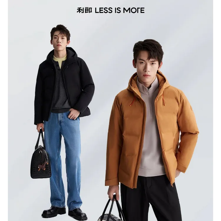 利郎【商羽鲜绒】男士商务休闲冬季通勤连帽保暖加厚合身时尚羽绒服