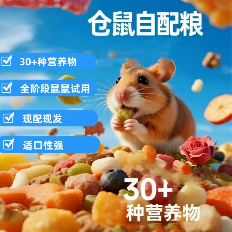 仓鼠自配粮金丝熊自配粮全价长肉全营养通用亮毛冻干自配粮不上火