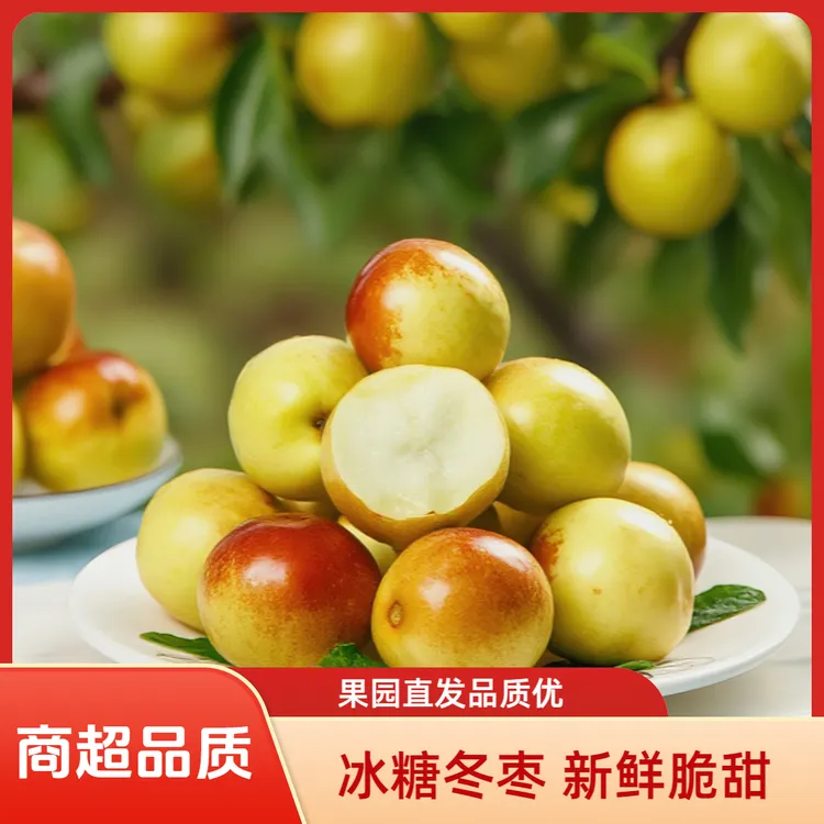 【彩箱+泡沫箱发货】冰糖冬枣脆甜香甜新鲜采摘产地直发