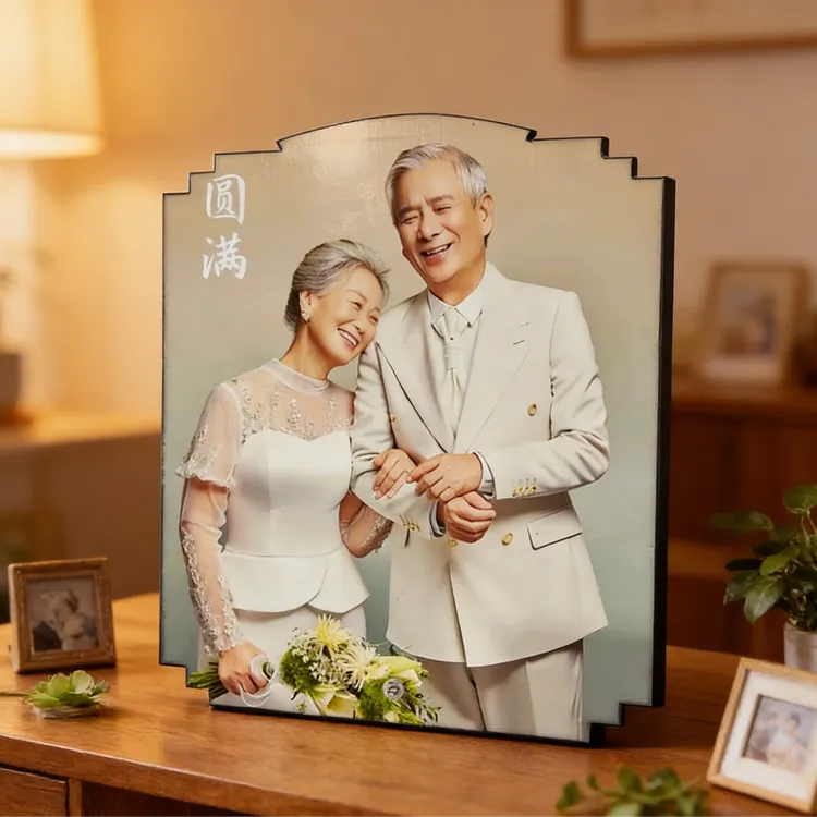 复合木制摆台印制和空白热转印摆台批发可来图定制将您照片印上