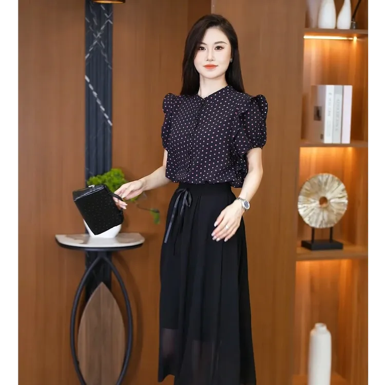 【运费补贴】258301夏款圆领设计感时尚百搭短袖显瘦上衣女洋气休闲