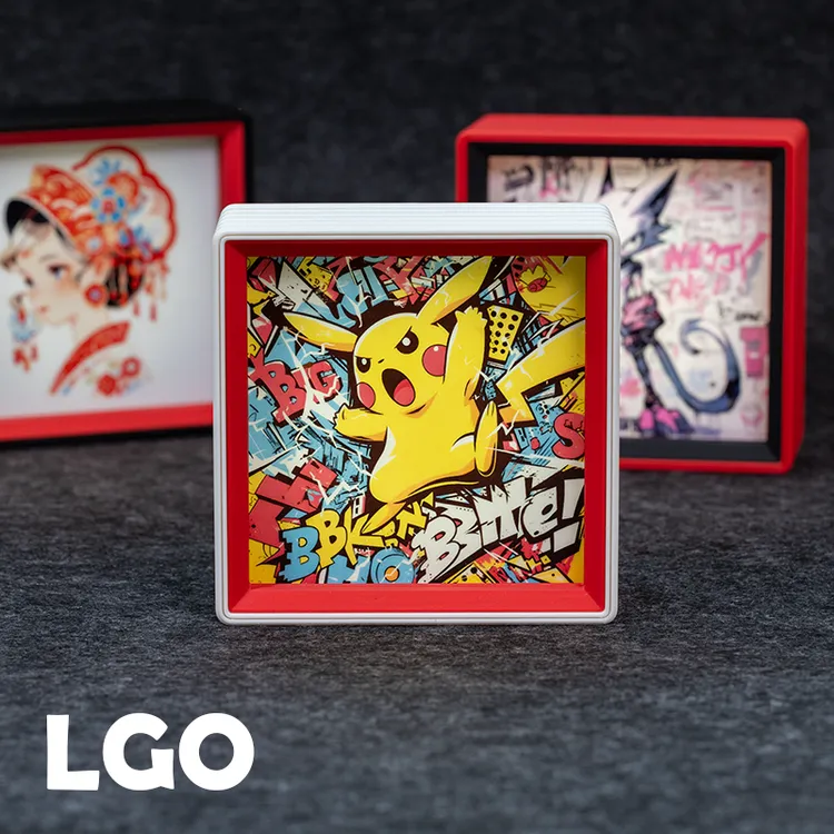 LGO文创礼品摆件氛围灯画桌面办公室卧室床头柜发光画灯光画礼物