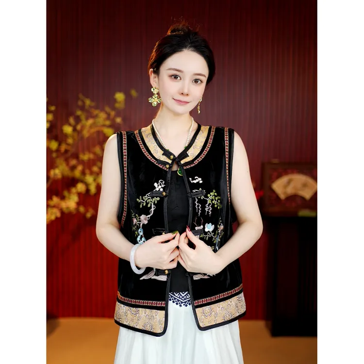 [鹿鸣] 江江高定新中式双面穿国风四季穿马甲