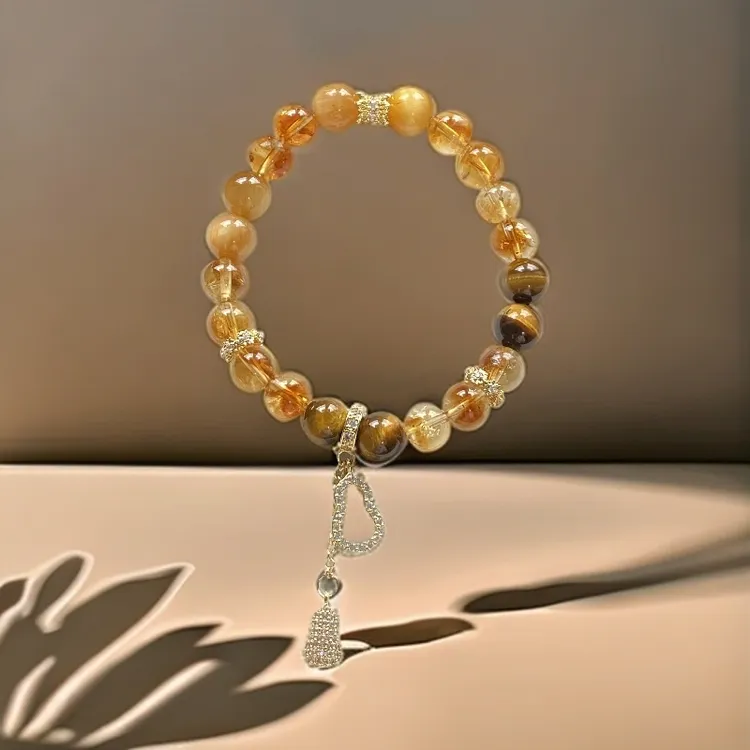 【富八方】黄塔晶＋金虎眼+黄虎眼+合金配件财富款多样性发其一