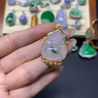 天然缅甸A货18K翡翠吊坠25.19