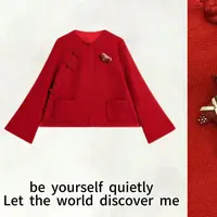 【马上有福】100羊毛小马胸针百搭圆领斜襟羊毛上衣251350