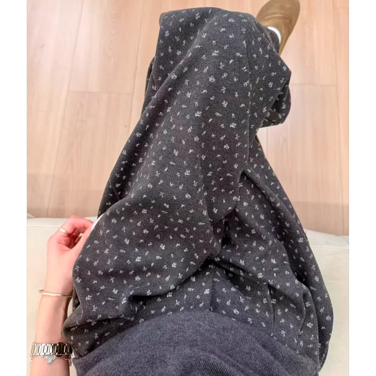 【门襟拉链版】老钱羊绒毛呢料山本阔腿裤女秋松弛感慵懒风休闲裤子