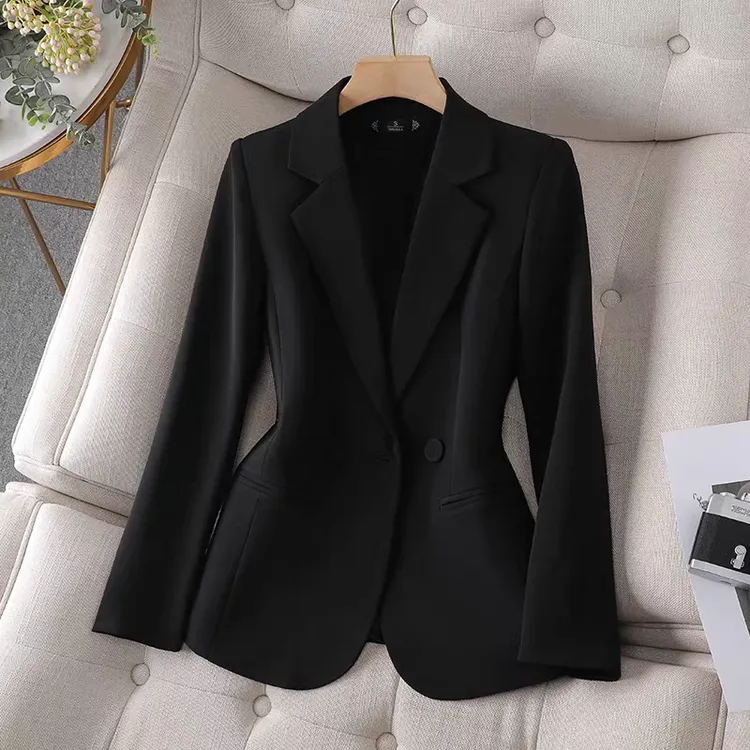 小西装外套女修身气质双排扣高端显瘦2025春秋新款小个子休闲西服