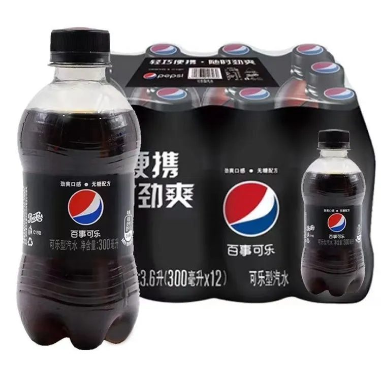 无糖百事可乐整箱300ml*12瓶 小瓶可乐汽水外卖迷你饮品碳酸饮料