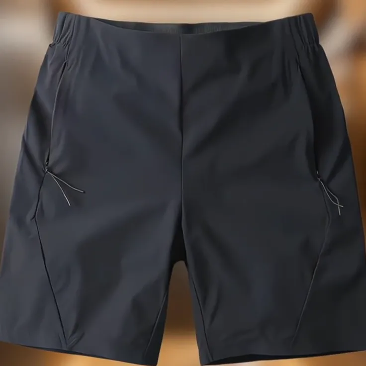 2026新款速干五分裤男士薄款外穿修身运动中裤子冰丝弹力休闲短裤商品图